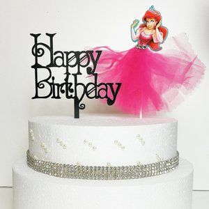 Set of 2 Ariel Disney Inspired Hand Painted Happy